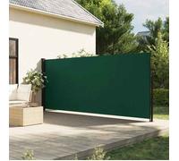 vidaXL Marquise latérale extensible 160x600 cm vert foncé – écran d'intimité / brise-vue