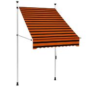 vidaXL Store rétractable manuel 100 cm Orange et brun