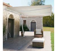vidaXL Auvent manuel 6 x 3,5 m Crème 100 % polyester