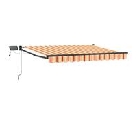 vidaXL Auvent manuel avec LED multicolore 3 x 2 m, auvent moderne, auvent pliable, canopée de jardin, robuste LED pour votre porche