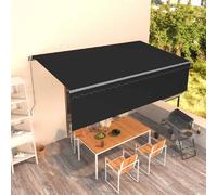 vidaXL Store manuel rétractable 3069459 5x3 m avec enrouleur Anthracite