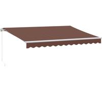 vidaXL Auvent manuel marron 350x250 cm