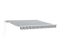 vidaXL Store manuel rétractable Anthracite et blanc 300x250 cm