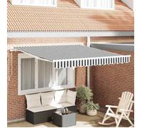 vidaXL Store manuel rétractable Anthracite et blanc 300x250 cm