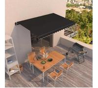 vidaXL Store manuel rétractable 450 x 350 cm Anthracite