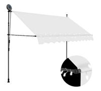 vidaXL Store rétractable manuel avec LED 250 cm Crème