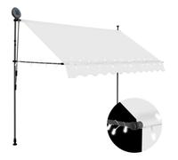 vidaXL Store rétractable manuel avec LED 300 cm Crème