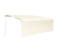 vidaXL Store manuel rétractable 4x3 m avec enrouleur et protection UV – Crème