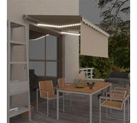 vidaXL Store manuel rétractable avec store & LED 3x2,5 m Crème