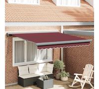 vidaXL Auvent manuel rouge vin 300x250 cm