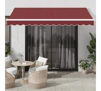 vidaXL Auvent manuel rouge vin 350x250 cm