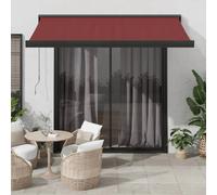 vidaXL Auvent manuel rouge vin 350x250 cm