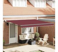 vidaXL Auvent manuel rouge vin 400x300 cm