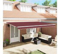 vidaXL Auvent manuel rouge vin 500x300 cm