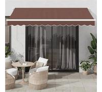vidaXL Auvent manuel rétractable marron 350x250 cm