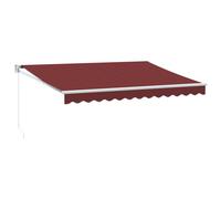 vidaXL Auvent manuel rouge vin 350x250 cm
