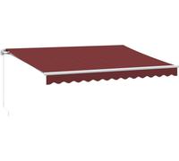vidaXL Auvent manuel rouge vin 350x250 cm