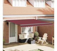 vidaXL Auvent manuel rouge vin 400x300 cm