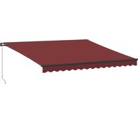 vidaXL Auvent manuel rouge vin 400x350 cm