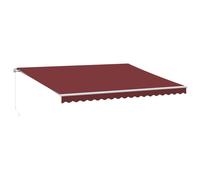 vidaXL Auvent manuel rouge vin 450x350 cm