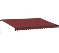 vidaXL Auvent manuel rouge vin 500x300 cm