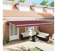 vidaXL Auvent manuel rouge vin 500x300 cm