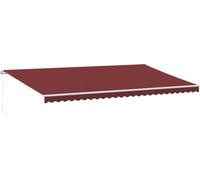 vidaXL Auvent manuel rouge vin 600x300 cm