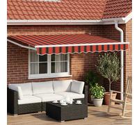 vidaXL Auvent Orange, Noir et Jaune 3,5 x 2 m Polyester et métal