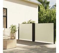 vidaXL Marquise latérale extensible Crème 100x1000 cm