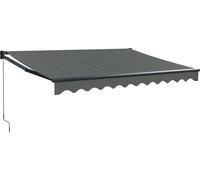 vidaXL Auvent rétractable Anthracite 3,5 x 2,5 m Tissu et aluminium