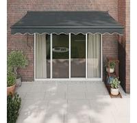 vidaXL Auvent rétractable Anthracite 3,5 x 2,5 m Tissu et aluminium