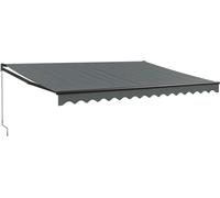 vidaXL Auvent rétractable Anthracite 4,5x3 m Tissu et aluminium