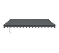 vidaXL Auvent rétractable Anthracite 4,5x3 m Tissu et aluminium