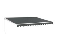 vidaXL Auvent rétractable Anthracite 4x3 m Tissu et aluminium
