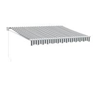 vidaXL Auvent rétractable Anthracite/Blanc 3x2,5 m Tissu et Aluminium, auvent, auvent de Porte, auvent de Jardin, Store, auvent de terrasse