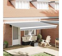 vidaXL Auvent rétractable Anthracite et blanc 4,5x3 m Tissu Aluminium