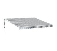 vidaXL Auvent rétractable Anthracite et blanc 4x3 m Tissu et aluminium