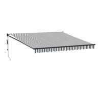 vidaXL Auvent rétractable Anthracite et blanc 4x3 m Tissu et aluminium