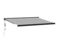 vidaXL Auvent rétractable Anthracite et blanc 4x3 m Tissu et aluminium