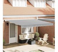 vidaXL Auvent rétractable Anthracite et blanc 4x3 m Tissu et aluminium