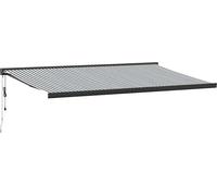 vidaXL Auvent rétractable Anthracite et blanc 5x3 m Tissu et aluminium