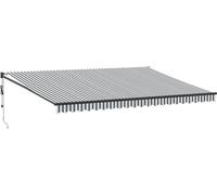 vidaXL Auvent rétractable Anthracite et blanc 5x3 m Tissu et aluminium