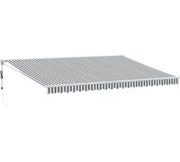 vidaXL Auvent rétractable Anthracite et blanc 5x3 m Tissu et aluminium