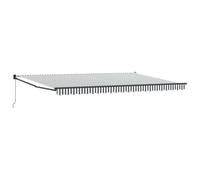 vidaXL Auvent rétractable Anthracite et Blanc 5x3 m Tissu et Aluminium, auvent, auvent de Porte, auvent de Jardin, Store, auvent de terrasse
