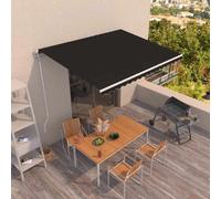 vidaXL Store rétractable automatique 450x350 cm Anthracite