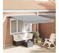 vidaXL Store automatique avec LEDs Anthracite & Blanc 300x250 cm