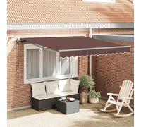 vidaXL Auvent rétractable automatique avec LED marron 300x250 cm
