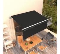 vidaXL Store automatique rétractable avec volant 3,5x2,5 m Anthracite