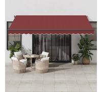 vidaXL Store automatique rouge bourgogne 450x350 cm