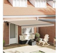 vidaXL Store coulissant 400×300 cm polyester et aluminium beige